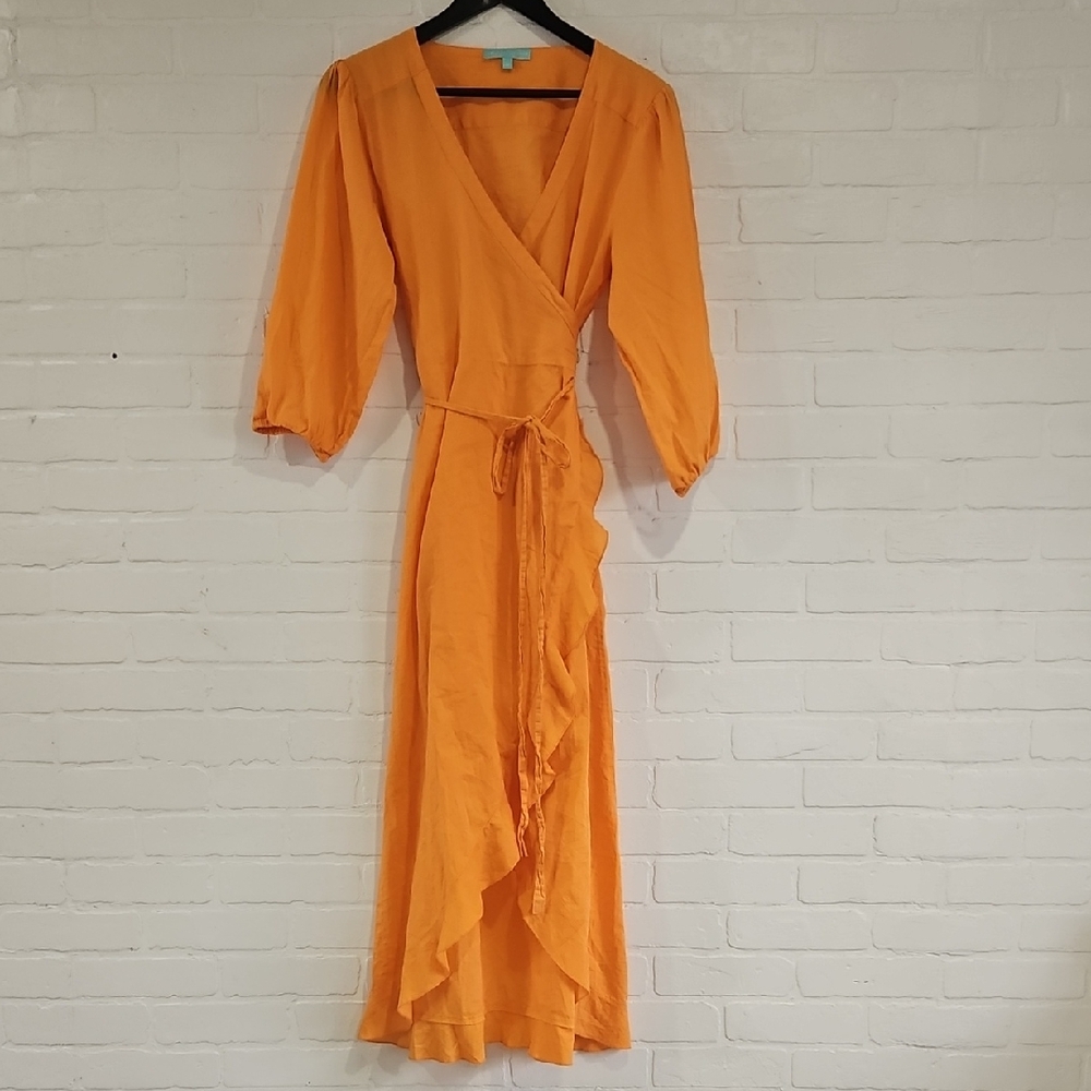 Melissa Odabash Vibrant Orange Wrap Dress